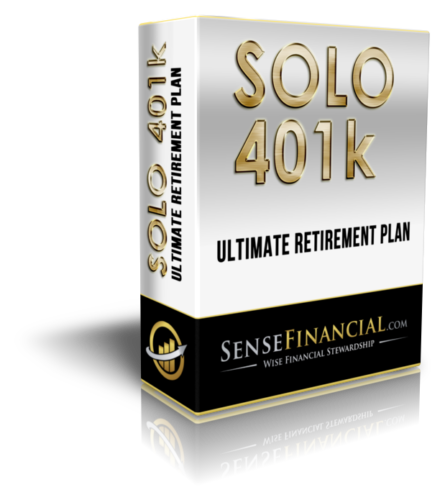 Solo 401k Plan for Business Owners- Sense Financial Product Box